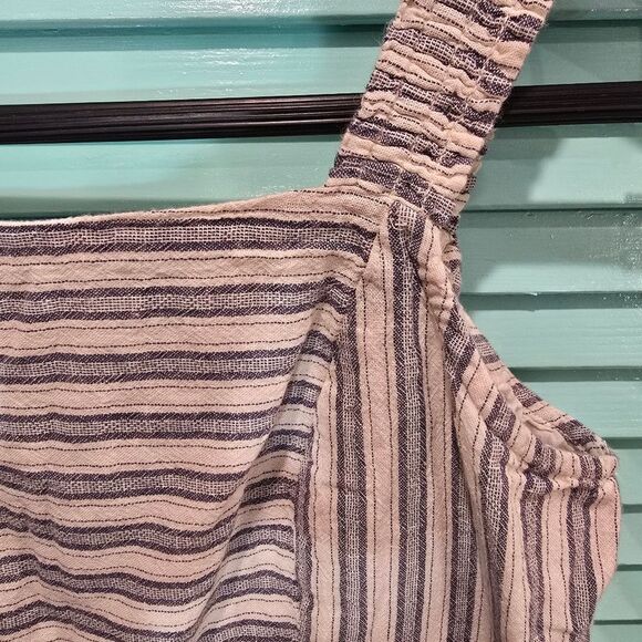 Maurices White & Gray Striped Cinched Strap Dress, Size Large - Picture 7 of 8